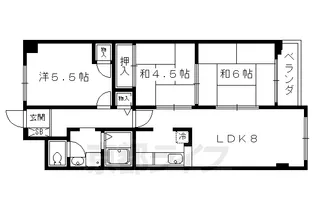 サンパレス山本【206号室】の間取り