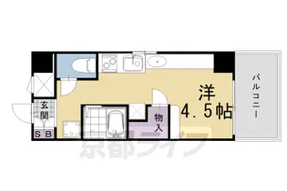 DETOM−1烏丸二条【607号室】の間取り