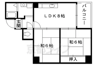 フィルハウゼ五条【5階】の間取り