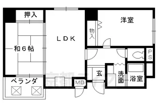 京都府京都市下京区五条通新町西入西錺屋町【マンション】の間取り