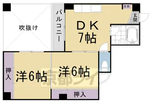 京都府京都市中京区三条通西洞院東入釜座町【マンション】の間取り