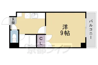 京都府京都市中京区三条通神泉苑西入ル今新在家西町【マンション】の間取り