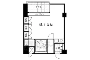 ヴェルビュ二条城東【101号室】の間取り