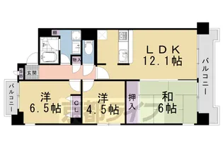京都府京都市下京区菊屋町【マンション】の間取り
