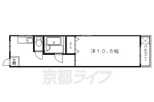 サニーハイツ五条【405号室】の間取り