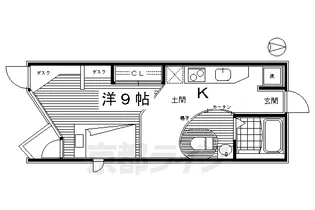 DETOM−1東山レディース【101号室】の間取り