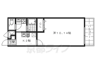 エクセランス鳥羽【2階】の間取り