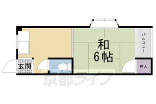 コーポ東山【301号室】の間取り