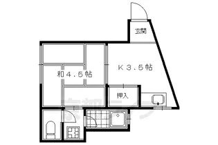 コーポ白川【201号室】の間取り