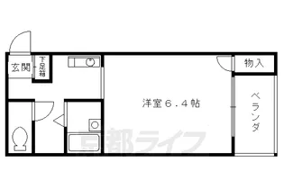 西陣パークハイツ【302号室】の間取り