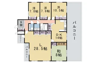 京都府京都市上京区鶴山町【マンション】の間取り