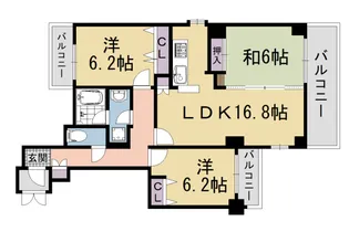 De’lead烏丸東【504号室】の間取り
