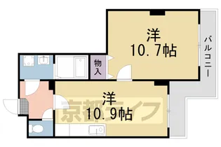 エリーフラッツ西洞院【605号室】の間取り