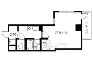 大晋メゾネ四条大宮【916号室】の間取り