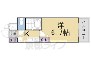 デ リード烏丸西【5階】の間取り