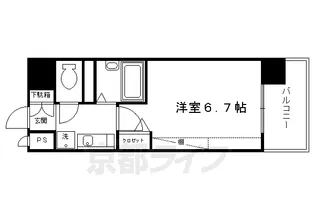 De’lead烏丸西【303号室】の間取り