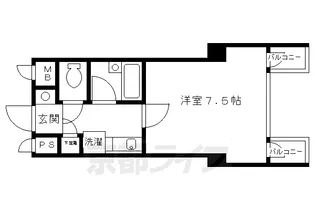 パインフィールド御池【708号室】の間取り