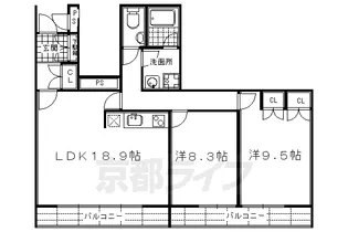 パークハウス【201号室】の間取り