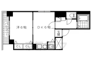 京都府京都市中京区新町通三条上ル町頭町【マンション】の間取り