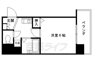 エステムコート京都烏丸【6階】の間取り