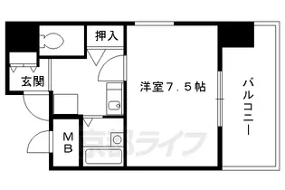 エステムコート京都烏丸【2階】の間取り