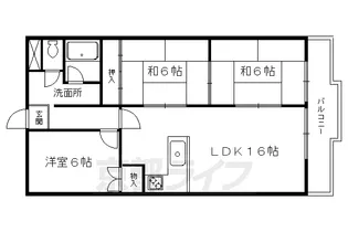 ピアレス円勝寺【205号室】の間取り