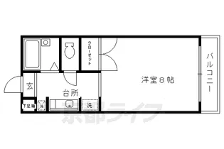 サンハウス御池【1階】の間取り