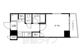 アルティスタ丸太町【401号室】の間取り