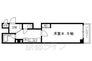 京都府京都市中京区柳馬場四条上ル瀬戸屋町【マンション】の間取り