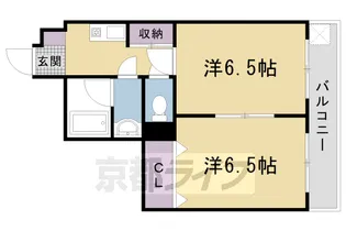 京都府京都市右京区梅津東構口町【マンション】の間取り