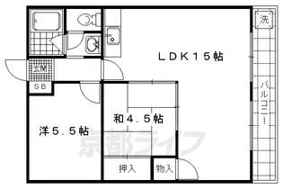 メゾン北山パークサイド【301号室】の間取り