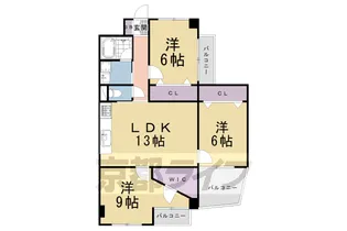 インペリアル京都【3階】の間取り