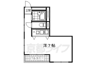 クリーンリビング四条大宮【6階】の間取り