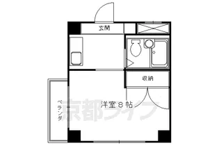 京都府京都市中京区大宮通三条下ル三条大宮町【マンション】の間取り