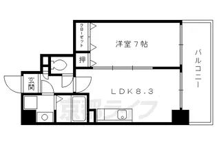プラネシア星の子京都駅前西【606A号室】の間取り