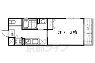 ウイング東山【1階】の間取り