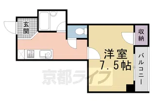 ウィルパーク高倉御池【405号室】の間取り