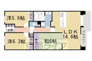 ファミールガーデン二条駅前【121号室】の間取り