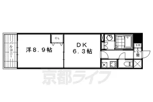 VAIL京都御苑【6階】の間取り