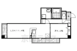 VAIL京都御苑【6階】の間取り