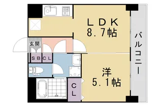 アーバネックス室町【5階】の間取り