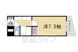 Six Bijoux 堺町六角【2階】の間取り