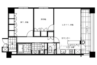 LEGAL京都四条河原町通りⅡ【8階】の間取り