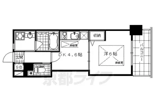 S−FORT二条城前【2102号室】の間取り