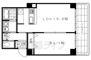 Cabin 三条 AQUA【302号室】の間取り