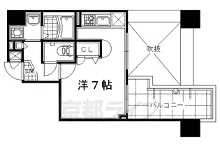 「アスヴェル京都四条」【6階】の間取り