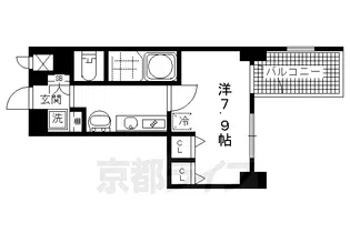 アスヴェル京都御所前Ⅱ【309号室】の間取り