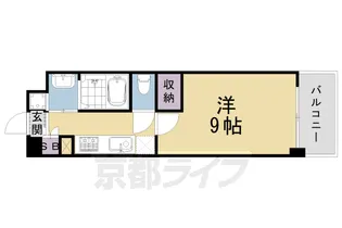ヒーリングコート御所西【105号室】の間取り