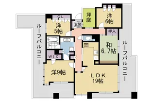 ライオンズシティ烏丸通【1401号室】の間取り