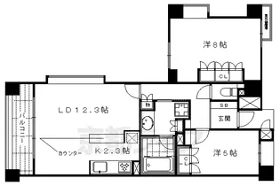 ライオンズシティ烏丸通【9階】の間取り